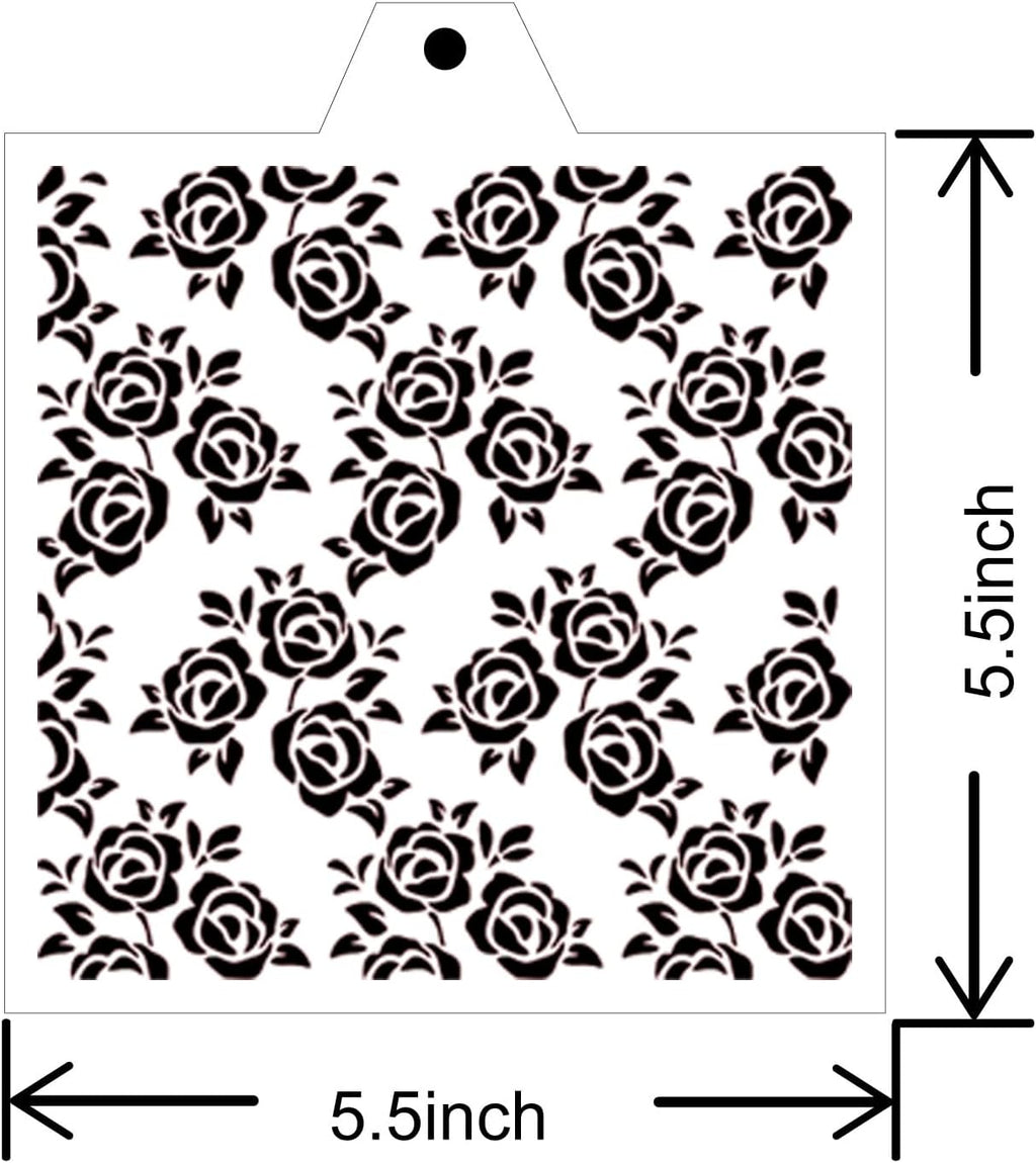 Stencil Genie 16 Pcs 5.5x5.5in Baking Stencils for Royal Icing, Airbrush; Sugar Cookies; Craft Painting