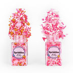 Edible Pink Sprinkle, Valentines Sprinkles Dessert Decorating, Confetti Sprinkle, Pearl Sprinkle, Pink Jimmies Sprinkle for Cake, Cupcake, Chocolate, Macaron, Waffle and Ice Cream(120g/4.23oz)