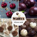 Mini 24-Cavity Semi Circular Silicone Mold, 2 Packs Half Sphere Silicone Baking Molds for Making Jelly, Chocolates and Cake