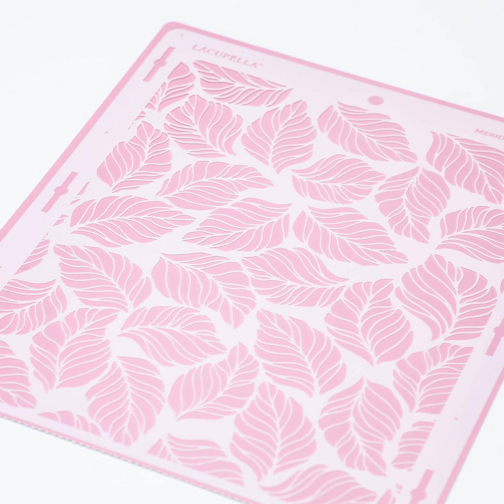 Large Cake Decorating Stencil (Merida) Falling Leaves Pattern