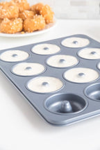 Fox Run Non-Stick Mini Donut Pan, 12-Cavity Donut Mold, Makes 2" Bite Sized Donuts