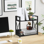 YINMIT Countertop Shelf Organizer,Coffee Bar Accessories,Spice Rack,Coffee Counter Shelf,2 Tier Coffee Organizer Station for Mugs,Cups,Cream,Syrup(Black, Large)