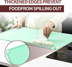 Silicone Baking Mat 20"L x 28"W, Extra Thick Dough Rolling Pad with Measurements and Edge Heightening, Non-stick Food Grade Silicone Pastry Mat for Pastry, Bread, Cookies