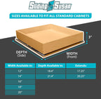 SlidingSusan Pull Out Drawer Organizer for Cabinets, Gliding Soft Close Shelves for Kitchen, Pantry, Bathroom, & Storage Organization, 9 Ply Baltic Birch, 12 Inch Wide x 21 Inch Deep