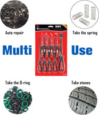 ROTATION Precision Hook and Pick Set with Scraper, 9 Piece Set, Chrome Vanadium Steel Shaft, for Remove Hoses and Gaskets, Auto and Electronics maintenance tools