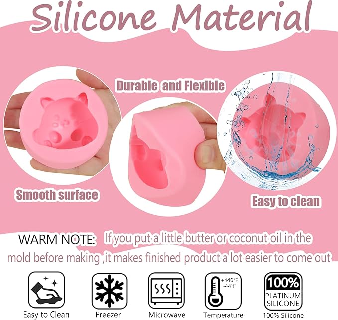 1Pcs Cute Puppy Candy Fondant Mold, Animal Dog Cake Decoration Fondant Molds, for Kitchen Baking Bread Chocolate Cupcake Toppers Jelly Resin Craft Clay Bath Ball Reusable