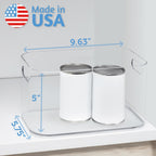 STORi Bliss 10" x 6" Open Clear Pantry Organizer Bin, Plastic Containers with Handle for Kitchen, Fridge, Cabinet, Closet, Bathrom, Undersink Storage Made in USA