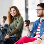 Uiifan 100 Set 4oz Disposable Espresso Cups with Lids Ripple Corrugated Paper Disposable Coffee Insulated Hot Ripple Cups for hot Chocolate, Tea, and Cocoa Drinks (Coffee Color)