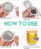 Tea Infuser Set with Dual Butterfly Pendants - NSTaygate Premium Tea Strainers for Loose Tea 304 Stainless Steel Tea Ball