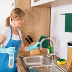 Kitinjoy 100% Cotton Waffle Weave Kitchen Towels, 4-Pack Super Soft and Absorbent Dish Towels for Drying Dishes, Kitchen Hand Towels, 13 in x 28 in, Dark Green