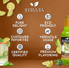 Syruvia Spicy Margarita Mix Syrup For Drinks 25.4 Oz. - Kosher & Gluten Free, No Coloring, Perfect for Drinks, Soda, Shakes, Desserts, and More.