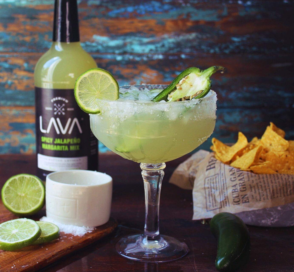 (3 Pack) LAVA Premium Spicy Jalapeño Margarita Mix by LAVA Craft Cocktail Co., Made with Real Jalapeños, Agave Nectar, Key Limes, Lots of Flavor and Ready to Use