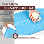 Silicone Baking Mat 20"L x 28"W, Extra Thick Dough Rolling Pad with Measurements and Edge Heightening, Non-stick Food Grade Silicone Pastry Mat for Pastry, Bread, Cookies