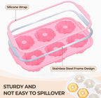 Mini Bundt Cake Pans for Baking, 2Pcs Silicone 6-Cavity Fluted Tube Cake Pan with Metal Reinforced Frame, Nonstick Baking Molds for Cupcake, Brownie, Donuts, Cornbread, Jello