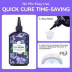 UV Resin 250g, DUDONGA Fast Curing Upgraded Crystal Clear Epoxy Resin Hard Type for Jewelry Making, Craft, DIY