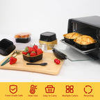 LNYZQUS 120pack/10oz Mini Cake Pans with Lids, Small Foil Baking Tins Brownie Baking Cups,4”x4” Disposable Ramekins Jumbo Cupcake Muffin Pan Mini Aluminum Containers Holders-Black