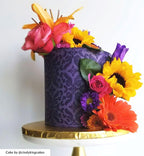 Cake Decorating Stencil for Tall Buttercream Cake, Royal Icing, Ganache, Paint, Airbrush (Lorna)