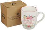 Christian Art Gifts Inspirational Ceramic Coffee & Tea Mug for Women: Mercies are New Every Morning Encouraging Bible Verse, Microwave & Dishwasher Safe Novelty Drinkware, White & Pink Floral 12 oz.