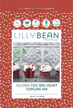 LillyBean Gluten Free Moist Red Velvet Cake and Cupcake Mix with No Artificial Colors - Dairy and Soy Free, Vegan - Makes Delicious Desserts - Cakes, Donuts, Cake Pops - 12 oz