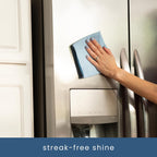 S&T INC. 100 Pack Microfiber Cleaning Cloth, Bulk Towels for Home, Reusable Microfiber Towels for Cars, Cleaning Rags, Light Blue, 11.5 Inches x 11.5 Inches, 100 Count