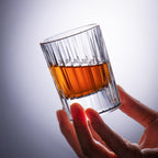 KAMMAK Crystal Whiskey Glasses Set of 2, Handcrafted 3.38oz Liquor Glasses, Luxury Old Fashioned Glasses Stemless, Hand Blown Scotch Cup for Women, Men Barware Gift for Cocktail, Bourbon