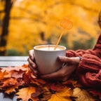 30 Pcs Halloween Swizzle Sticks Plastic Coffee and Cocktail Stirrers Fall Thanksgiving Drink Stirrers Cocktail Mixers for Halloween Fall Autumn Party Tea Coffee Bar Decoration(Pumpkin)