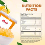 Fanale Lemon Popping Boba Pearls, Vegan, Non GMO, Gluten Free, Fat Free, Perfect for Bubble Tea, Smoothies, Ice Cream, Desserts, and Beverages.