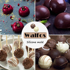 Small 15-Cavity Semi Circular Silicone Mold, 2 Packs Half Sphere Silicone Baking Molds for Making Jelly, Chocolates and Cake