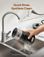 Dreo Milk Frother, 8-in-1 Electric Frother for Latte Art Coffee, 9oz/270ml Warm and Cold Foam Automatic Frothers for Dairy and Non-Dairy Milk, LED, Easy to Clean, BaristaMaker Air