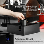 MHW-3BOMBER Espresso Tamping Station, 4 in 1 Tamper Station for Storage 51-58mm Portafilter, Distributor and Espresso Accessories,ABS Portafilter Holder,Black,CH6719