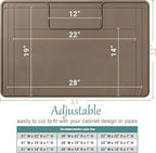 The Original Under Sink Mat - Silicone Waterproof mat, Adjustable, Easy to Clean, Kitchen cabinet liner, Disifenction Surface - 31" x 22" or smaller (Brown, 31" x 22")