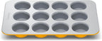 Caraway Non-Stick Ceramic 12-Cup Muffin Pan - Naturally Slick Ceramic Coating - Non-Toxic, PTFE & PFOA Free - Perfect for Cupcakes, Muffins, and More - Marigold