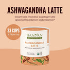 Banyan Botanicals Ashwagandha Latte – Caffeine-Free Organic Herbal Latte Mix – Instant Herbal Adaptogen Drink for Energy, Relaxation, and Nourishment* – 4.2 oz – Non-GMO Sustainably Sourced Vegan