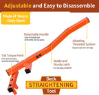 Deck Board Straightening Tool, Heavy-Duty Steel Adjustable Deck Tool, Deck Board Removal tool With Removable Grip for Easy Storage, Door Gap Adjustment Tool to Tighten up The Gaps