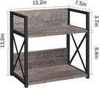 YINMIT Countertop Shelf Organizer,Coffee Bar Accessories,Spice Rack,Coffee Counter Shelf,2 Tier Coffee Organizer Station for Mugs,Cups,Cream,Syrup(Rustic Grey, Medium)