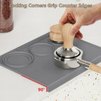Espresso Tamping Mat, Coffee Tamper Mat, Espresso Mat for Counter, Silicone Tamper Mat, Food-grade, Non-Slip, Waterproof, Heat Resistant (Black, 25x20x2cm)