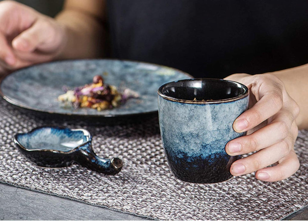 Ceramic Tea Cup, Kung Fu Tea set, Coffee Cup, Yerba Mate Set 4-piece companion cup set (4 colors)
