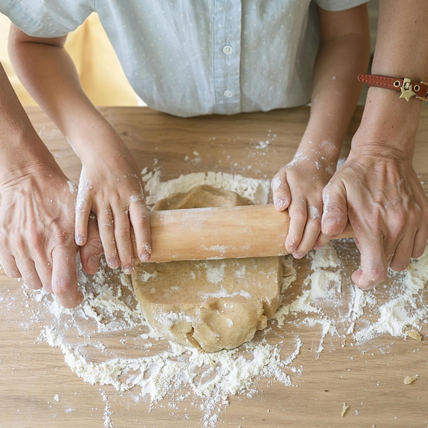 6 pcs 7 Inch Vintage Wooden Rolling Pin, Perfect for Kitchen Decoration, Tiered Tray Decor and Arts Crafts