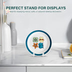 Artliving Plate Display Stands Easel Holder - 3-Inch Plastic Stand for Small Decorative Plates, Pictures and Photos - Clear (6-Pack)