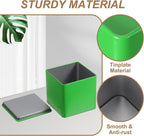 PATIKIL Metal Tea and Tin Set 3.35"x3.35"x3.35", 2 Pcs Metal Storage Airtight Storage Square Container with Lid for Loose Tea Coffee Candy Treats Gifts Spice DIY, Green
