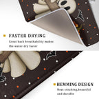Giwawa 18"x24" Halloween Dish Drying Mat Spooky Pumpkin Ghost Black Cat Bats Kitchen Drainer Mats Holiday Gothic Reversible Microfiber Dish Drying Pad Large Size for Countertop Tabletop Decor