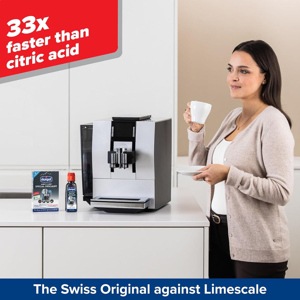 Durgol Swiss Espresso, Descaler and Decalcifier for All Brands of Espresso Machines and Coffee Makers, 4.2 Fluid Ounces (Pack of 2)