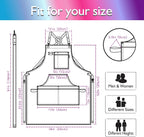 10 Pack Kitchen Apron, Work Apron, Canvas, Multiple Pockets, Gardening, Painting, BBQ, Artist, Carpenter, Sizes M to XXL, Phantom Blue