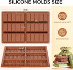 Chocolate Molds - Non-Stick Chocolate Bar Mold, Break Apart Chocolate Mold Food Grade Deep Mold For Tabs Chocolate Milk Snacks
