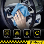 Shop Towels, 100 Pack Commercial Grade Work Rags Microfiber Towels for Cars Cleaning Rags Bulk Detailing Cloth for Automotive Bar Mechanic Restaurant Garage Housekeeping, 11.5"x 11.5", Blue