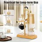 Belgian/Belgium Luxury Royal Family Balance Syphon Coffee Maker, Elegant Design Retro-Style Siphon Brewer