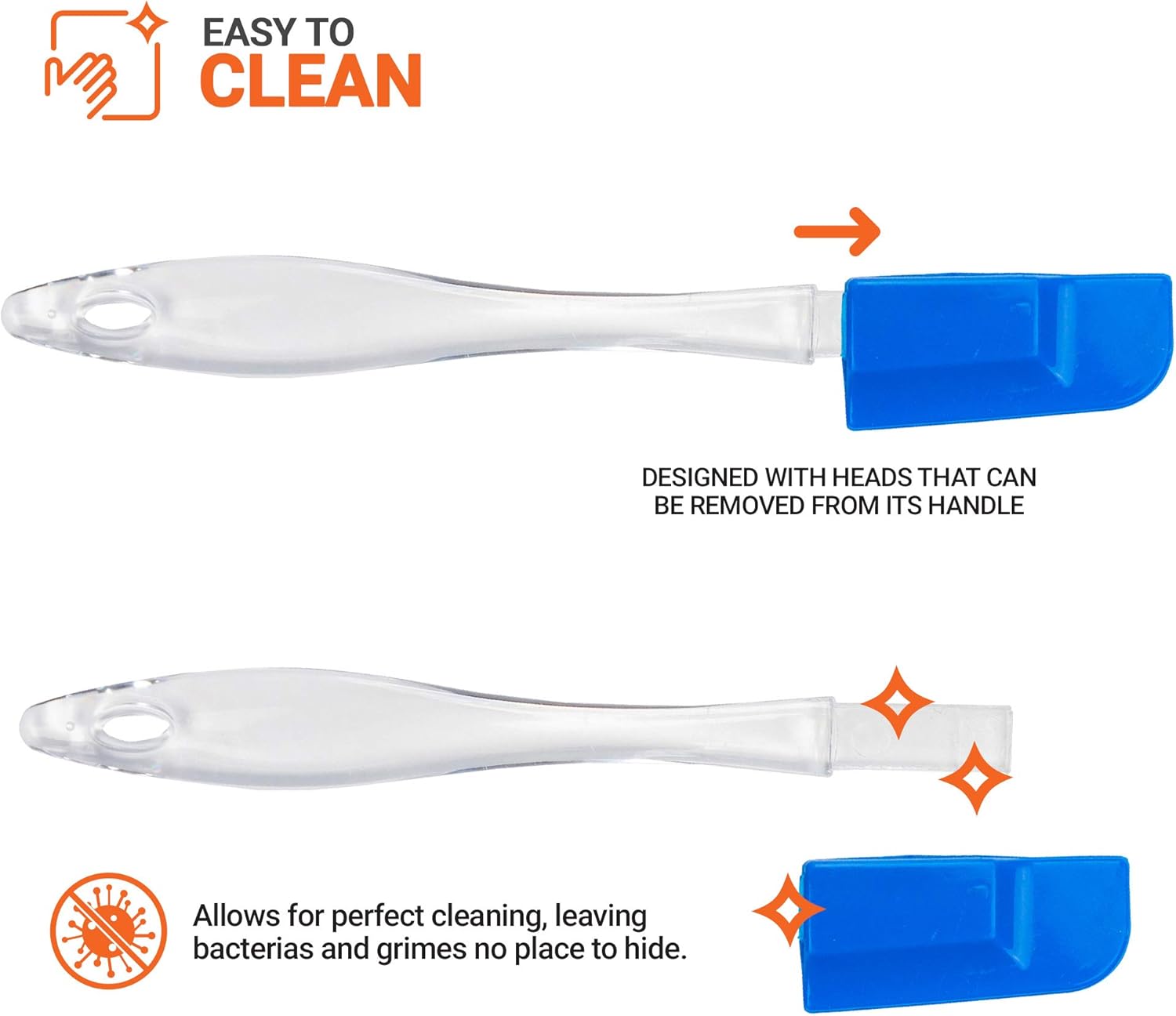 Silicone Spatula Rubber Set of 6 Mini Small Kitchen Baking Non Stick Scraper Sets Cooking Serving Cookies High Heat Resistant Exultimate