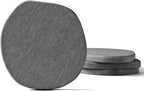 Instant Dry Stone Absorbent Diatomite Coaster Set of 4 for Drinks Wine Coffee, Modern Unique Cup Diatomaceous Earth Coasters for Coffee Table Office Desk, Deep Grey