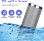 Amwater Stainless Steel Cleanable Wire Mesh Filter Cartridge 10”Length,2.5"OD(300 Micron)