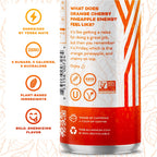 Yerbaé Energy Seltzer - Orange Cherry Pineapple No Sugar/Calories/Carbs. Energized by Yerba Mate, Naturally Caffeinated Plant-Based, Healthy Alternative to Coffee/Sugary Sodas, Pack of 12, 12oz cans